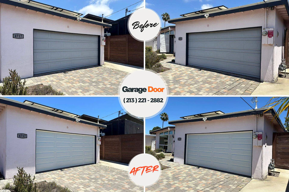 Before and after: garage door repair Cheyenne, WY